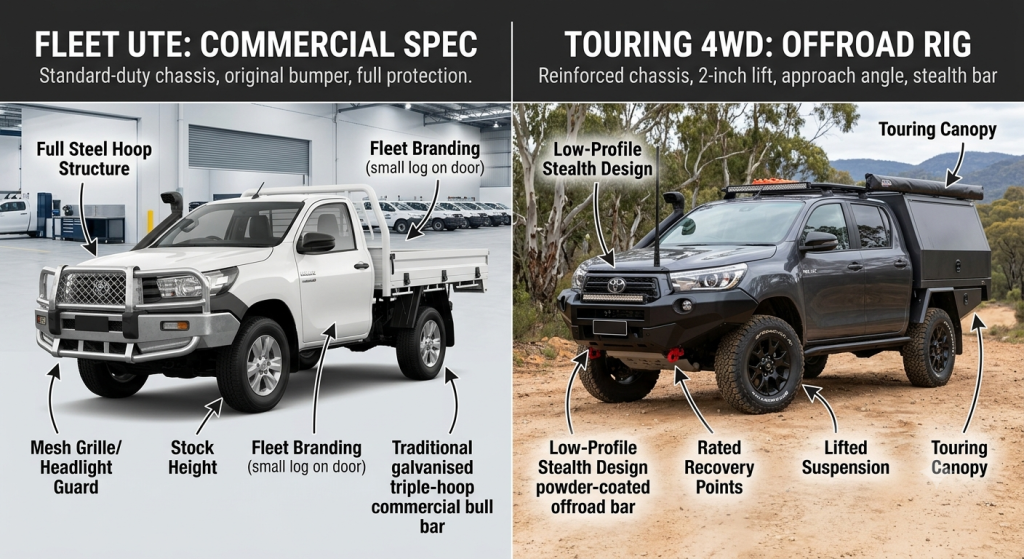 commercial vs offroad bull bar