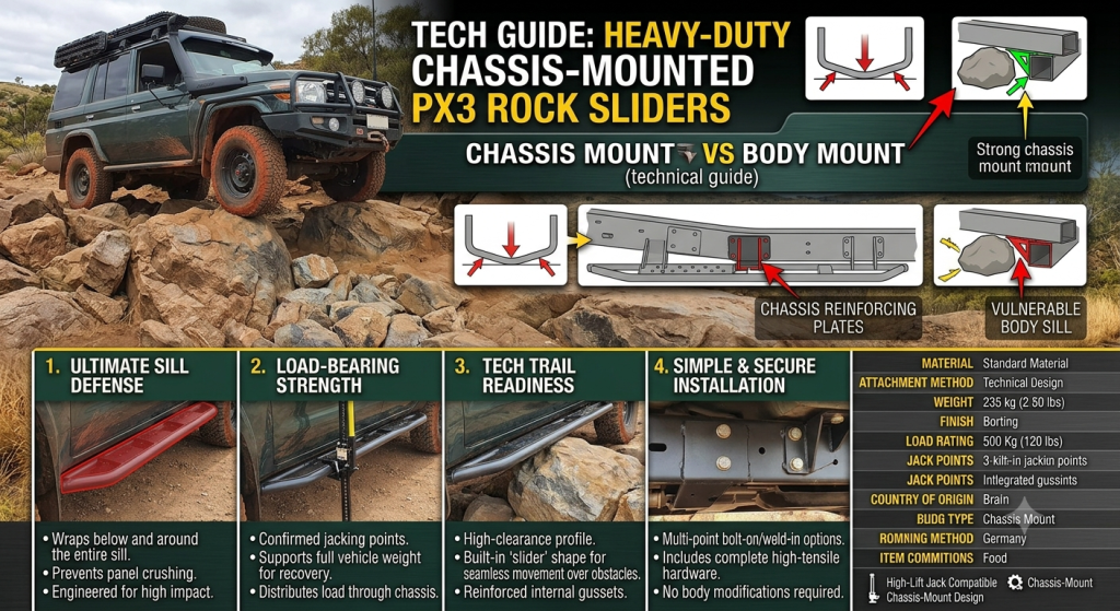 ford ranger px3 rock sliders