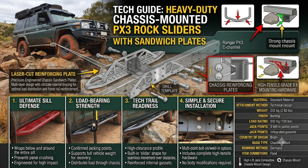 ford ranger px3 rock sliders