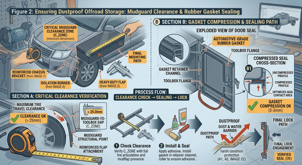 under tray toolbox installation