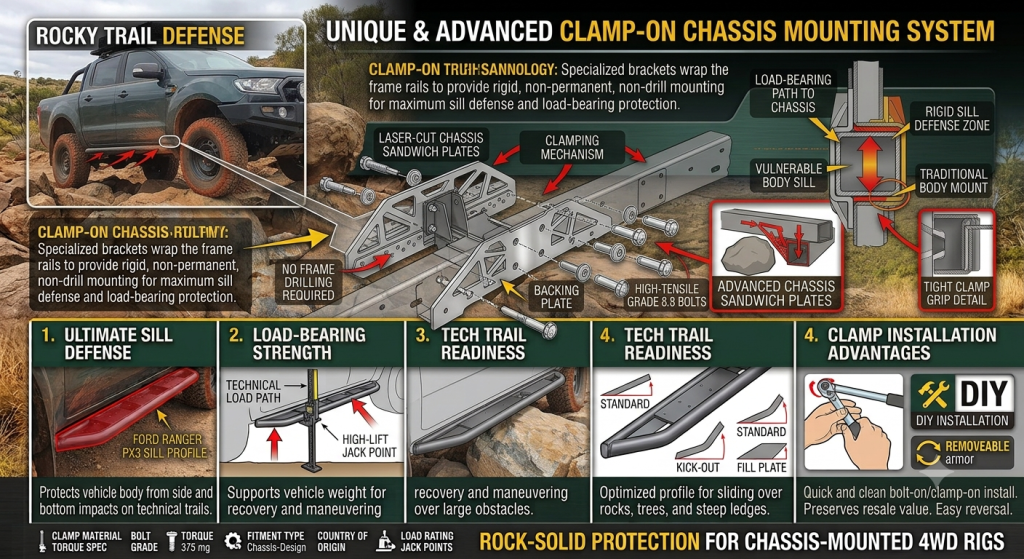 bolt on rock sliders 4wd