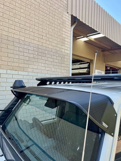 lloy mesh sun visor fitted to an outback LandCruiser